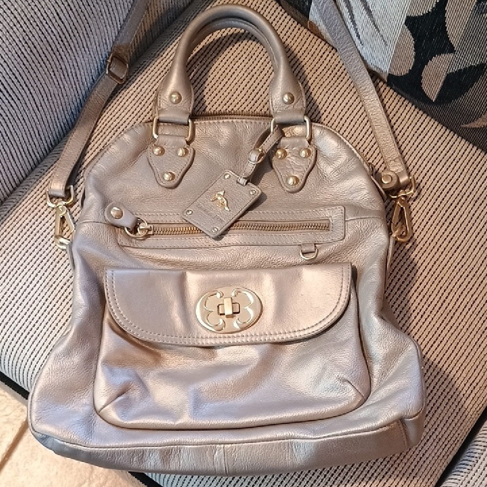 EUC Gold Leather Emma Fox Handbag